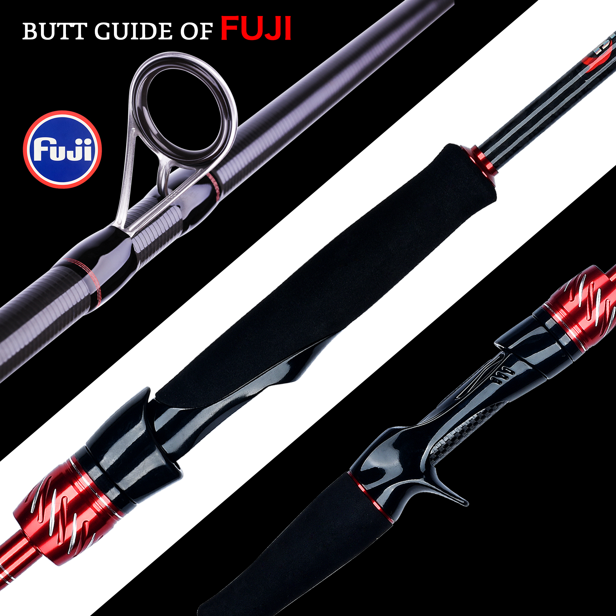 BIUTIFU Spinning Casting Fuji  - огляд і ціна Fishing Rod Surf