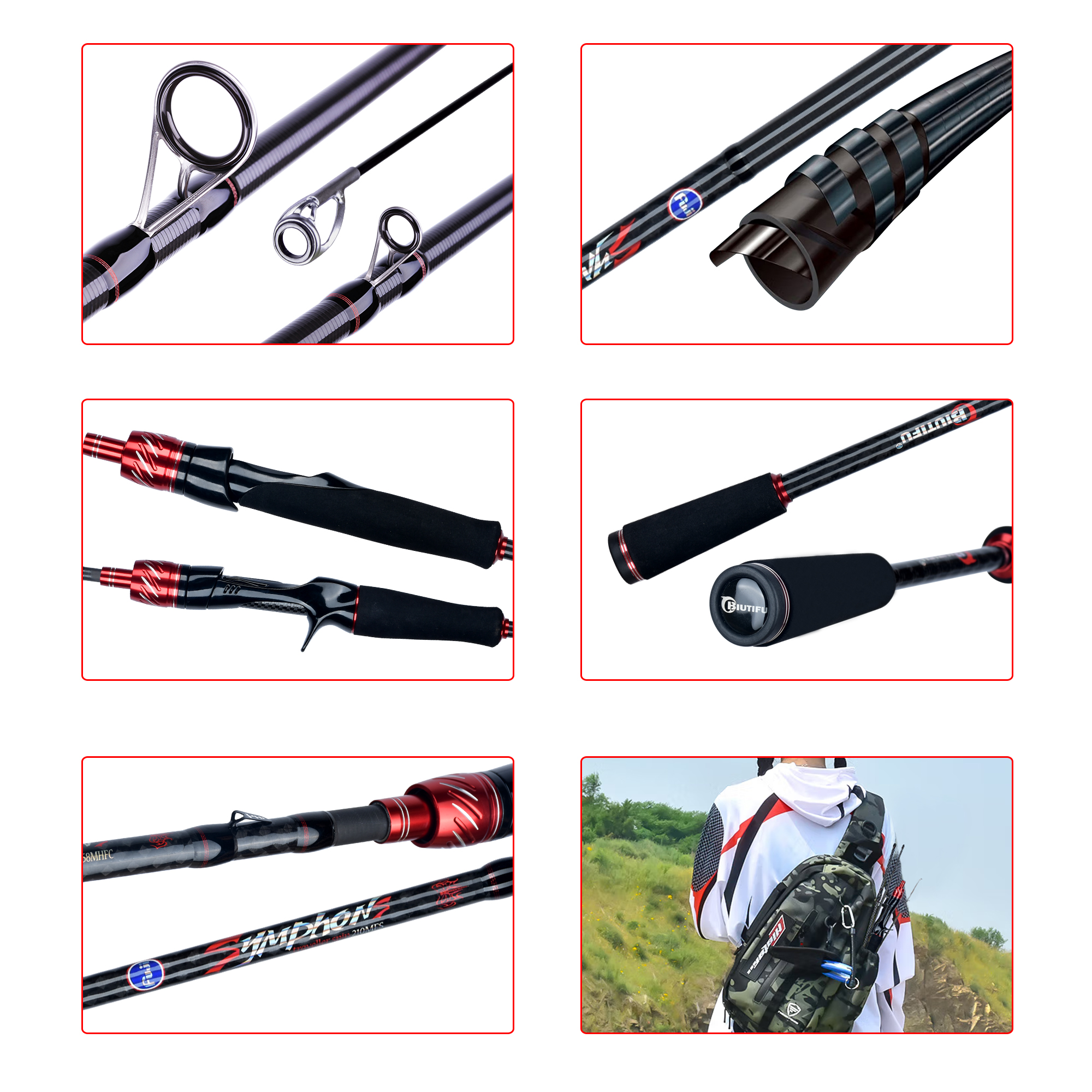 BIUTIFU Spinning Casting Fuji  - огляд і ціна Fishing Rod Surf