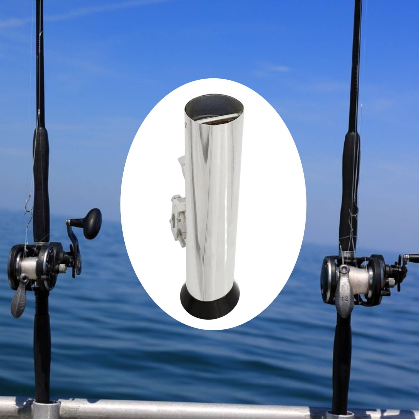 Adjustable Rail Mount Rod Hold - огляд і ціна Fishing Rod Boat