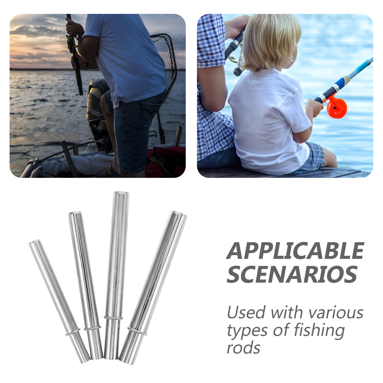 4pcs Stainless Steel Fishing C - огляд і ціна Fishing Rod Spinning