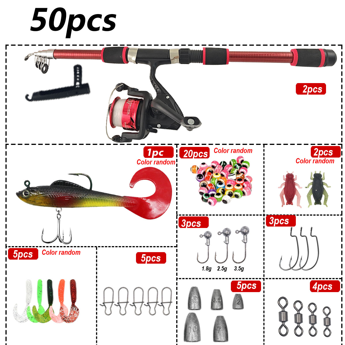 Portable Telescopic Fishing Ro - огляд і ціна Fishing Rod Combo