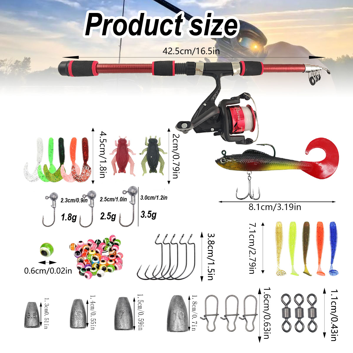 Portable Telescopic Fishing Ro - огляд і ціна Fishing Rod Combo