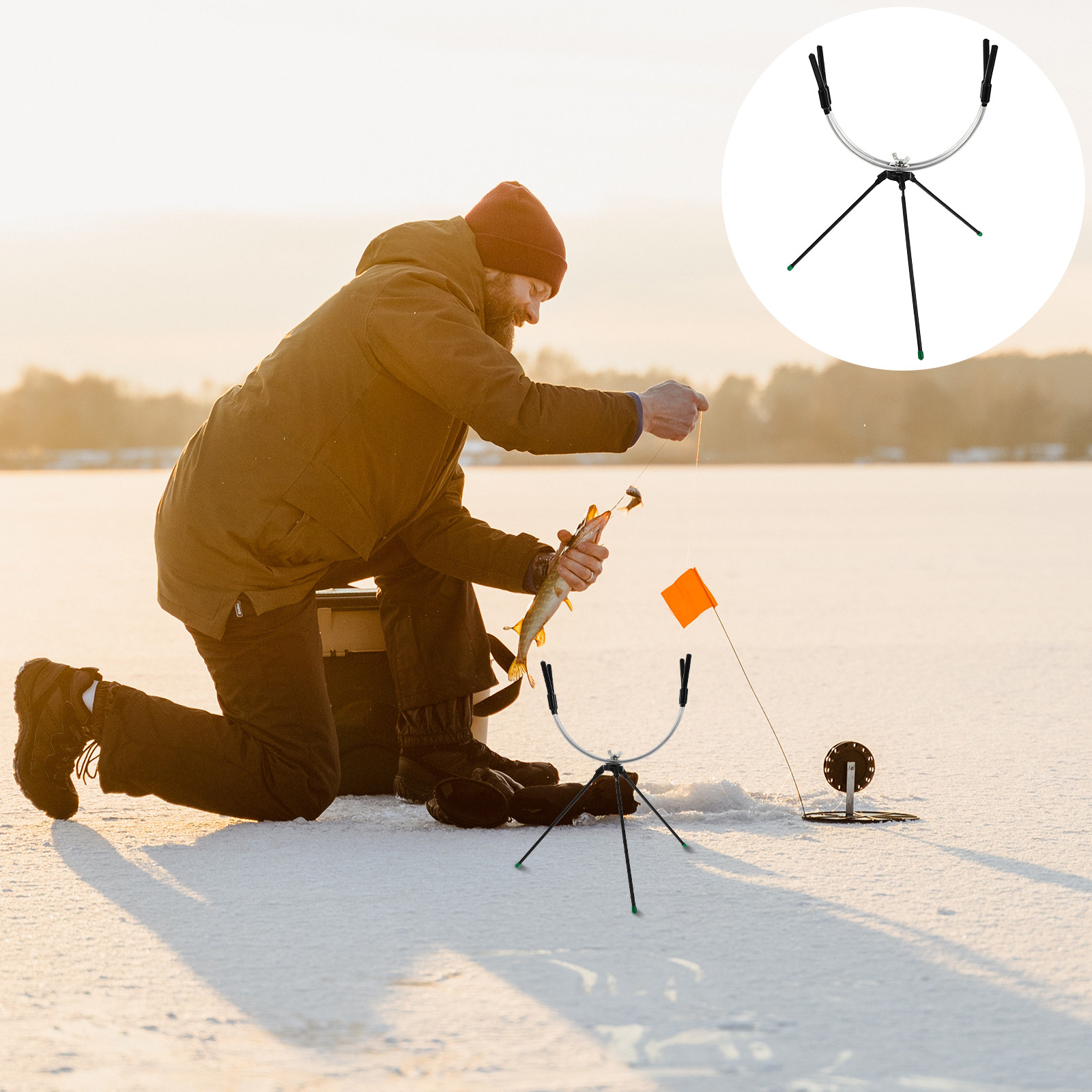 1Pcs Metal Fishing Rod Rack Ad - огляд і ціна Fishing Rod Ice