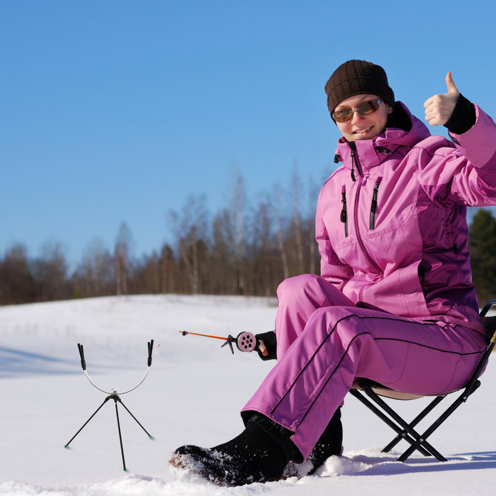1Pcs Metal Fishing Rod Rack Ad - огляд і ціна Fishing Rod Ice