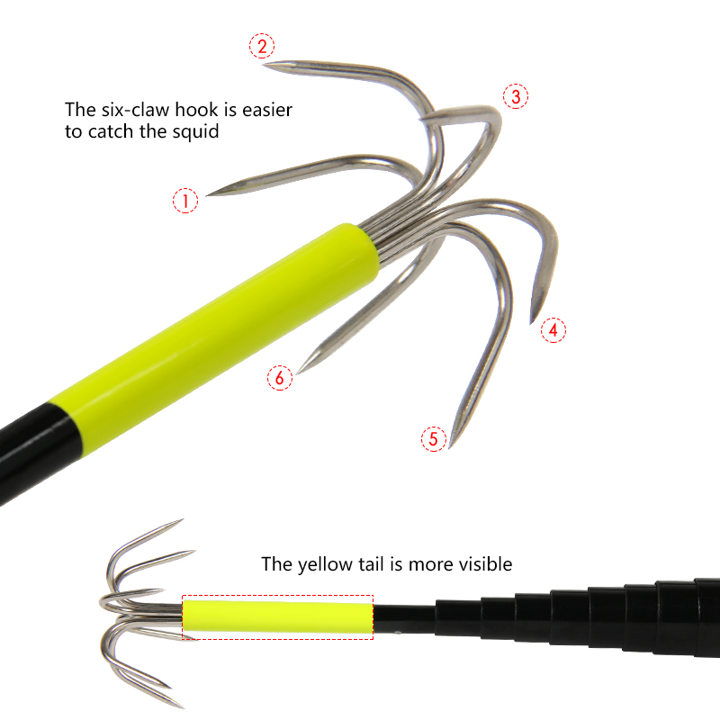 4/3M Telescopic Squid Gaff Anc - огляд і ціна Fishing Rod Casting