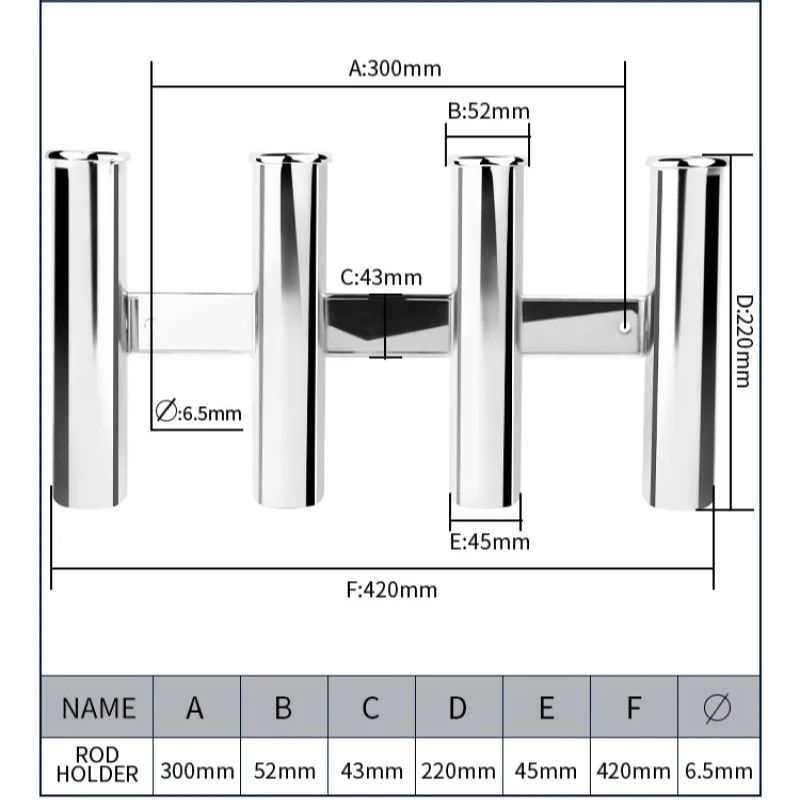 Stainless Steel 4 Tubes Rod ho - огляд і ціна Fishing Rod Rack
