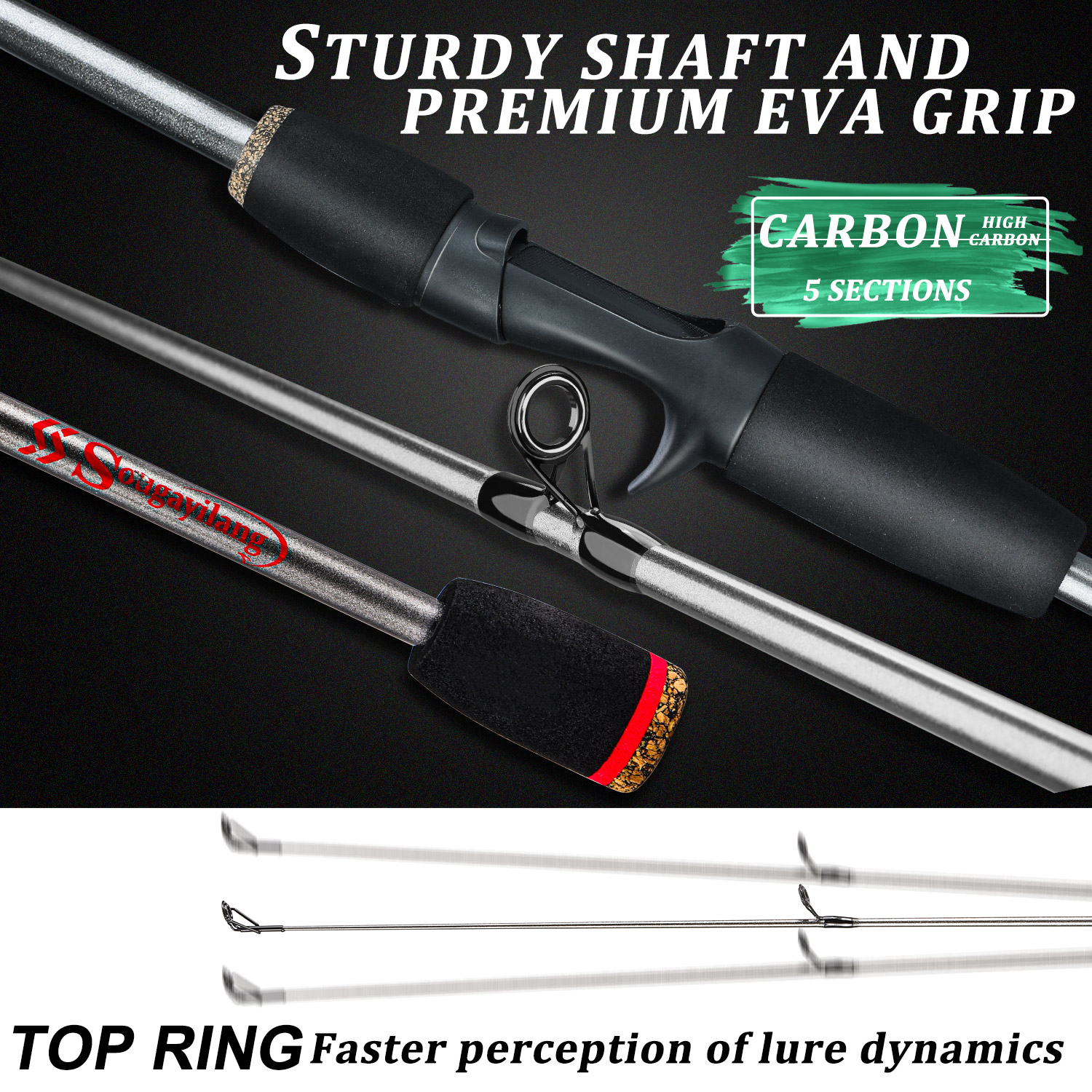 Sougayilang Fishing Rod Combo  - огляд і ціна Fishing Rod Carbon Fiber