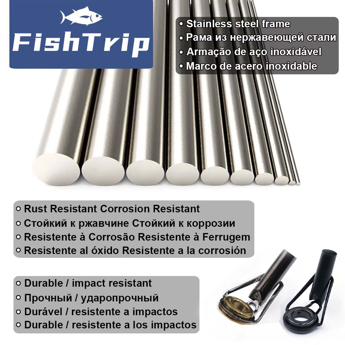 FishTrip Rod Tip Repair Kit 5~ - огляд і ціна Fishing Rod Tip Replacement